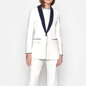 NWT Equipment Quincy Blazer Size 8 Nature White Eclipse Shawl Collar $475